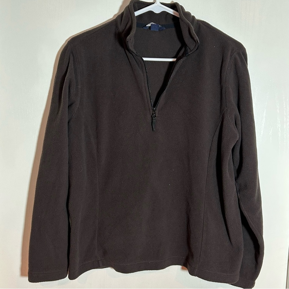 Lands End polar fleece pullover small 6-8 brown